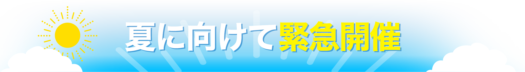 夏に向けて緊急開催